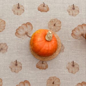 Lněný ubrus Dýně natur